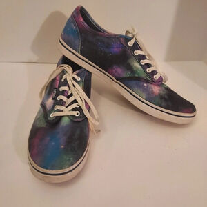 Vans Off The Wall Cosmic Galaxy Space Lace Up Sneakers in Size 8.5 M